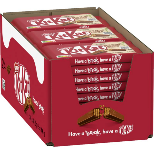 KitKat 4 Doigts - Présentoir de 24 Barres 41,5g