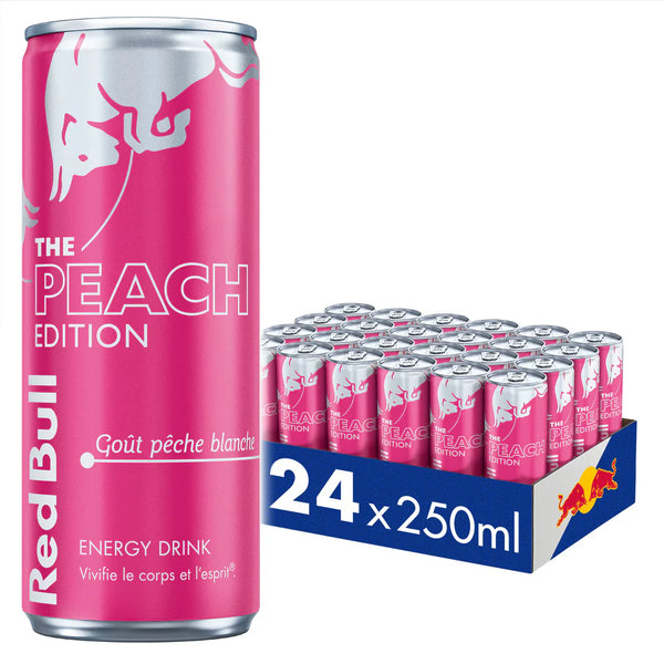 Red Bull Peach Edition - Pêche Blanche - Pack de 24 Cannettes 250ml
