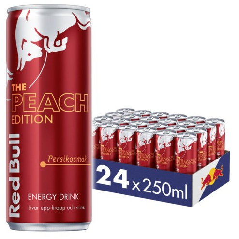Red Bull The Peach Edition | Pack de 24 Cannettes 250ml