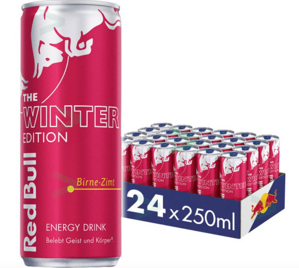 Red Bull Winter Edition Poire Épicée - Pack de 24 Cannettes 33cl